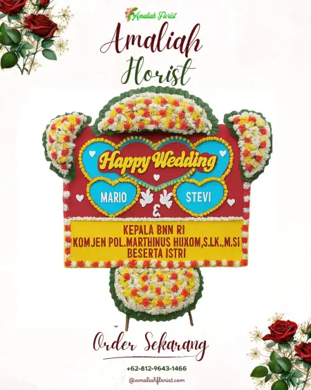Papan Bunga Pernikahan Garden Party Puncak